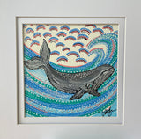 Just Keep Swimming - Whale painting