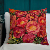 Happiness - throw pillow, floral