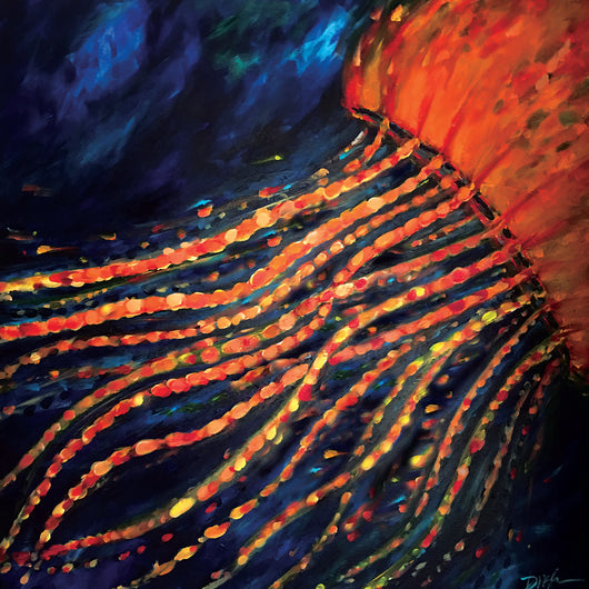 Orange Jellyfish - Painting