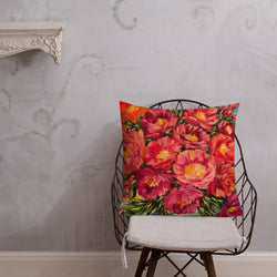 Happiness - throw pillow, floral