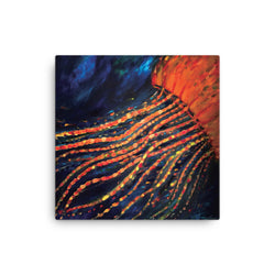 Orange Jellyfish - canvas print