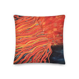 Red Jellyfish - square throw pillow